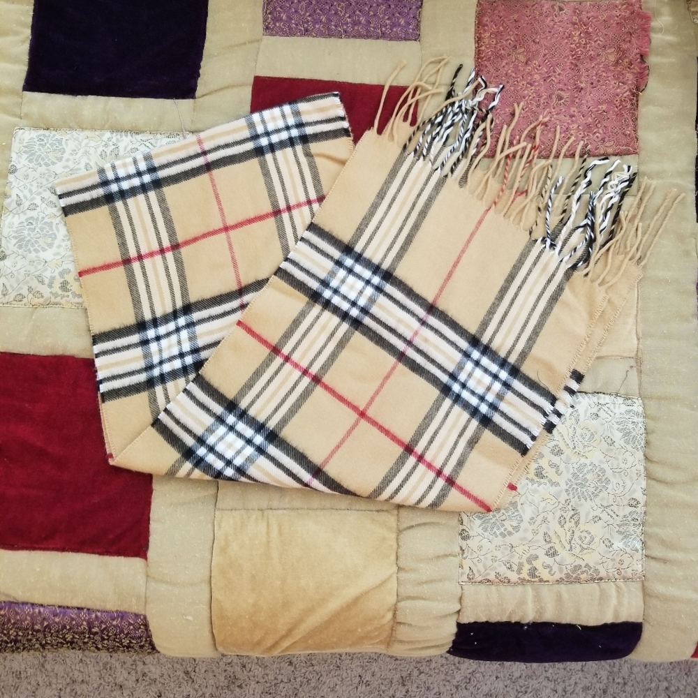 Tan and Plaid Scarf